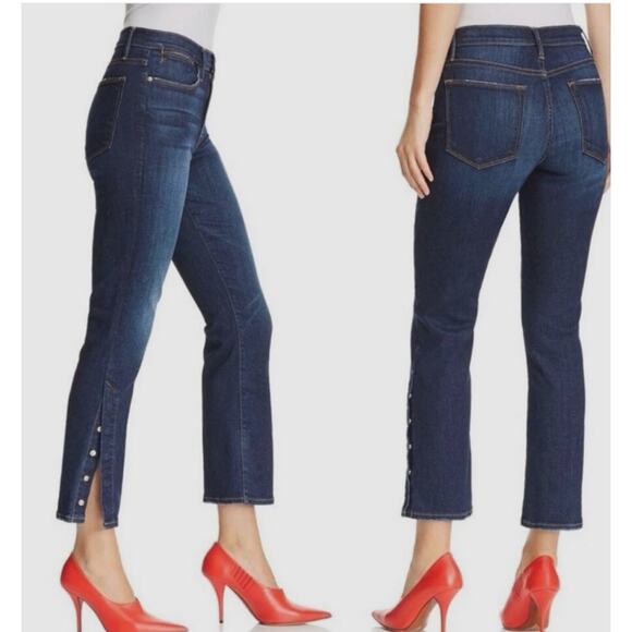 Frame Denim Jeans Meribel Straight Leg High Rise Snap Leg 27 Capsule Everyday - Picture 10 of 10